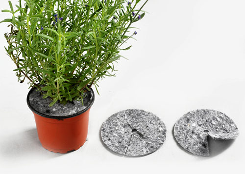 Dyski, krążki doniczkowe z włókniny przeciw chwastom, do stosowania w szkółkarstwie i ogrodnictwie